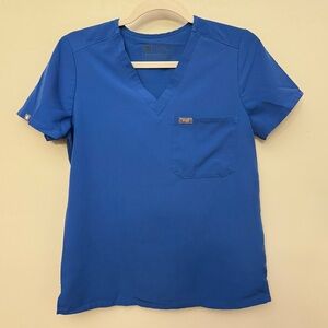 Figs Women’s Catarina 1-Pocket Royal Blue Scrub Top